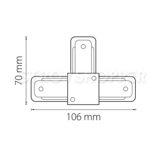 Соединитель T-образный однофазный Lightstar Barra 502136
